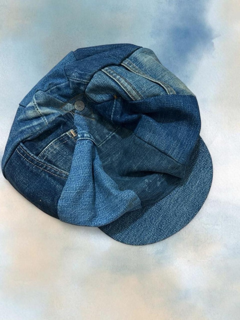 VTG Denim Patchwork Levi’s Newsboys Original Camp Street Hat 70s SZ Medium